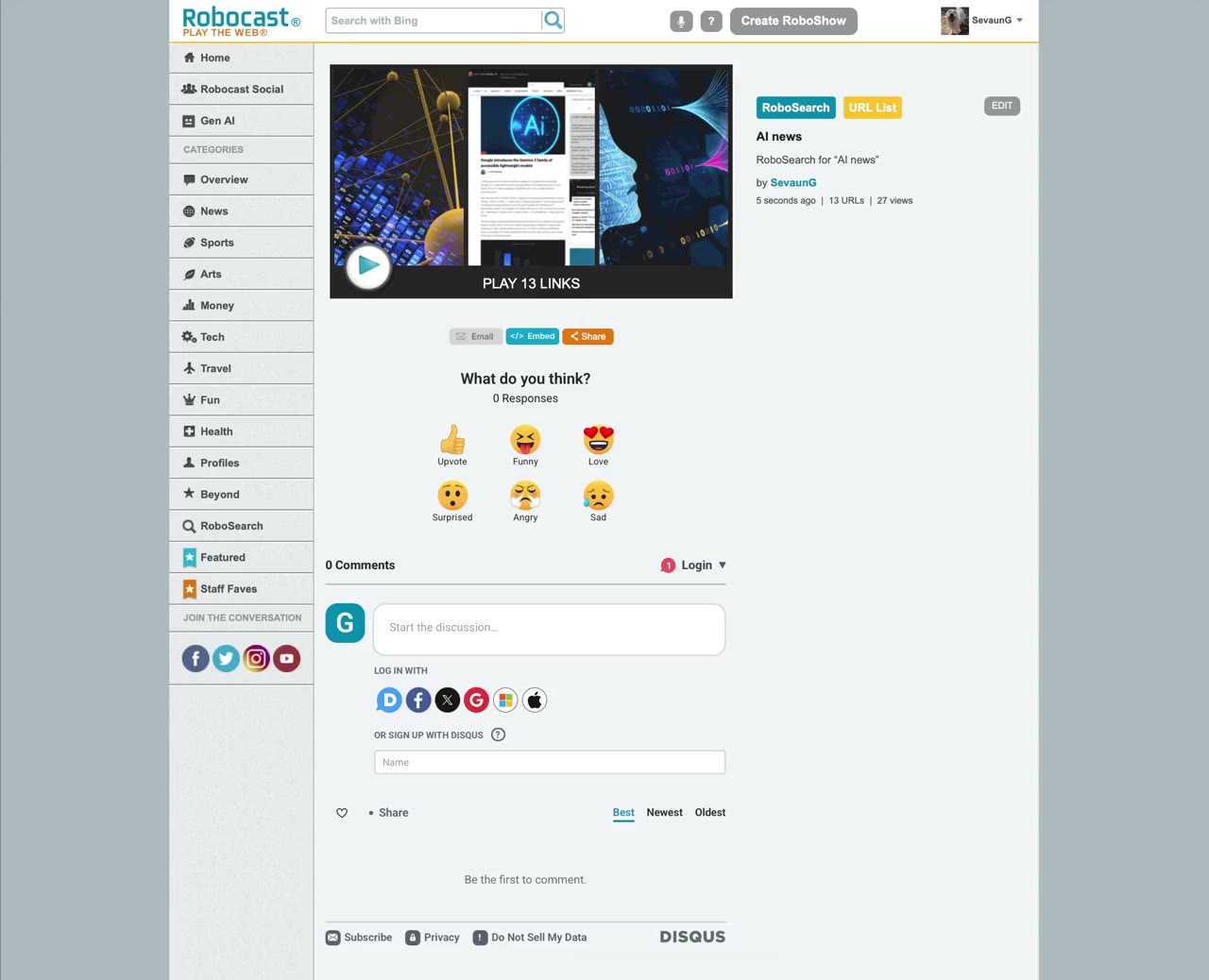 RoboGuide in 2025: a RoboSearch for AI news, ready to play 13 links